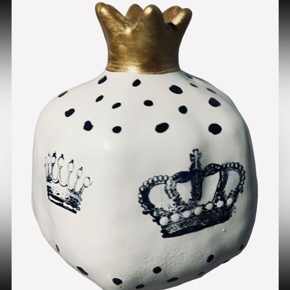 Gold and White Crown Decor Accent - Picture 2 of 7